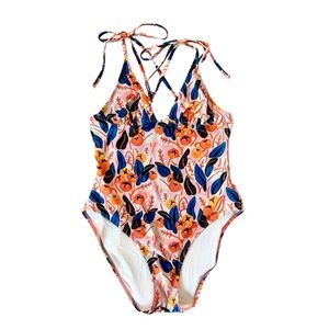 Anthropologie Solid & Striped size L Olympia One-Piece Swimsuit